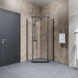 Душевая Ширма Дека-Блэк 100*100 Щ0000062934 чёрная